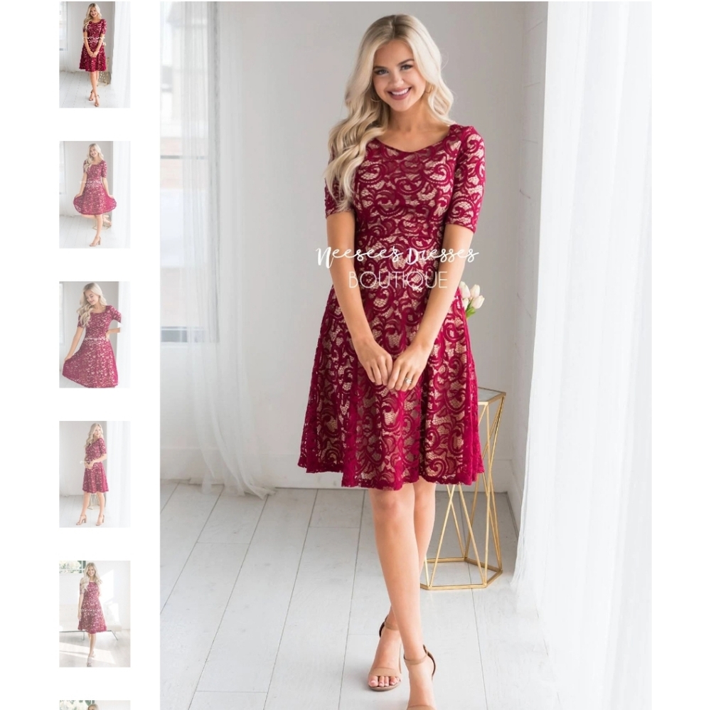 Sloan Dress in Burgandy